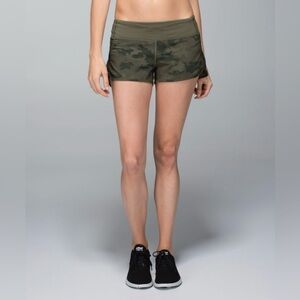 LULULEMON Women's Run: Speed Short | Sz 2 | Camo Print | NEW | Activewear